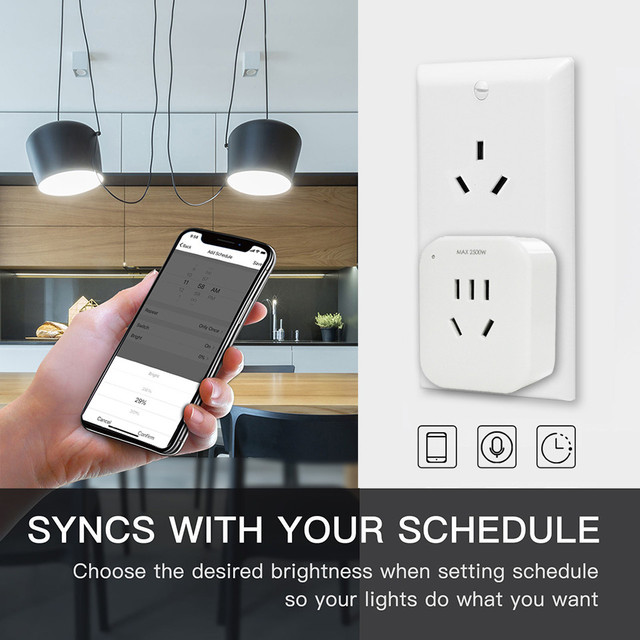 Gniazdo elektryczne WiFi Smart Socket Power AU Plug z aplikacją mobilną do zdalnego sterowania, kompatybilne z Alexa i Google Home, z monitorowaniem zużycia energii - Wianko - 6