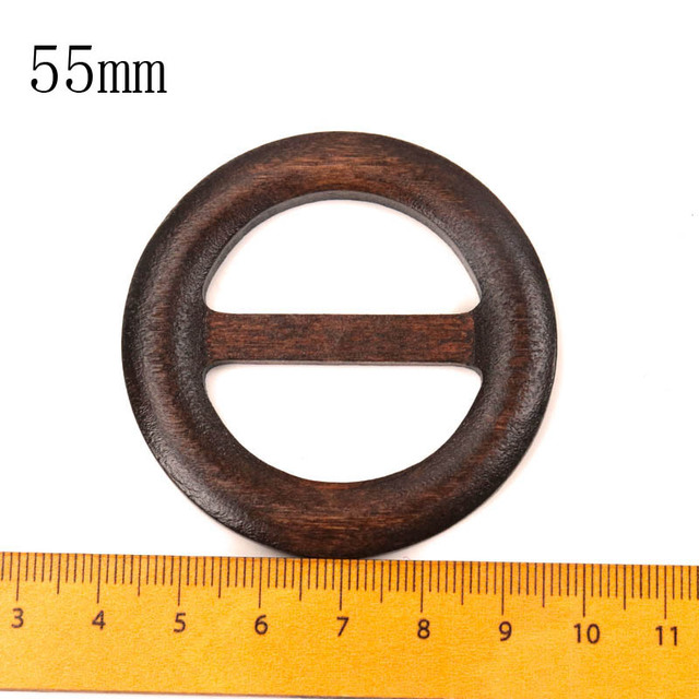 Ręcznie robiony drewniany pas pierścień sprzączki do ubrań z drewna, różne rozmiary 50-80mm, 1 sztuka - Wianko - 6
