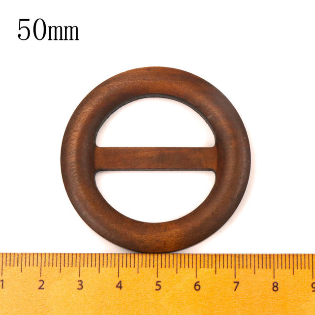 Ręcznie robiony drewniany pas pierścień sprzączki do ubrań z drewna, różne rozmiary 50-80mm, 1 sztuka - Wianko - 5