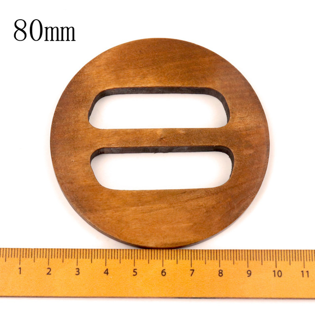 Ręcznie robiony drewniany pas pierścień sprzączki do ubrań z drewna, różne rozmiary 50-80mm, 1 sztuka - Wianko - 8
