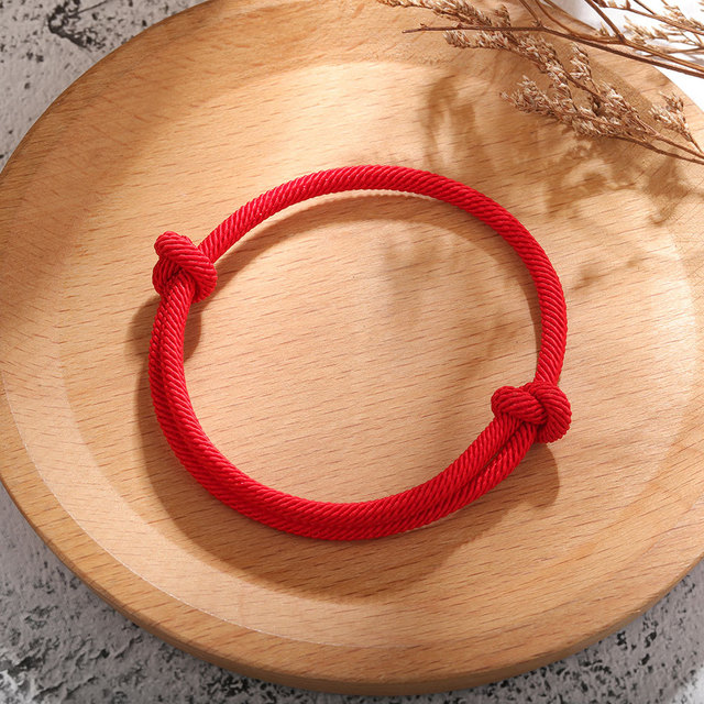 Modna regulowana bransoletka nici dla miłośników jogi, minimalistyczny design, czerwony - Wianko - 10