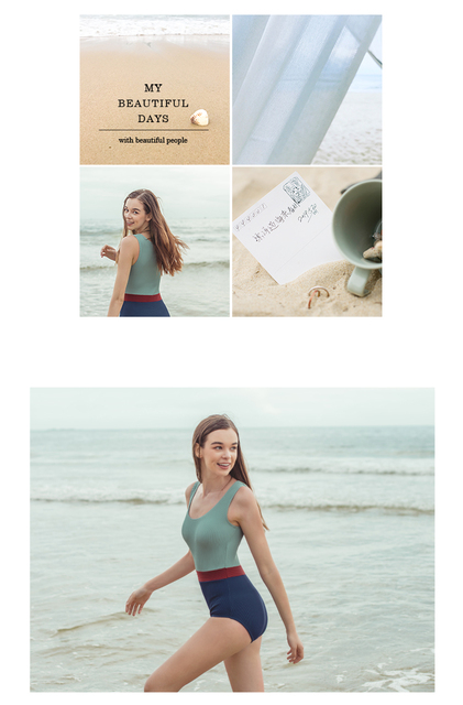 Kolorowy jednoczęściowy strój kąpielowy dla kobiet - Lipiec piasek, wysoka jakość - Wianko - 5