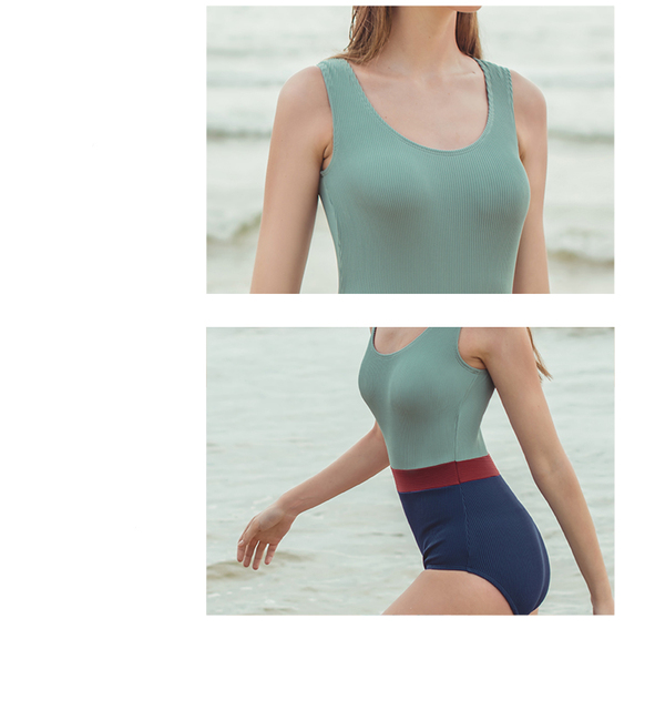 Kolorowy jednoczęściowy strój kąpielowy dla kobiet - Lipiec piasek, wysoka jakość - Wianko - 3