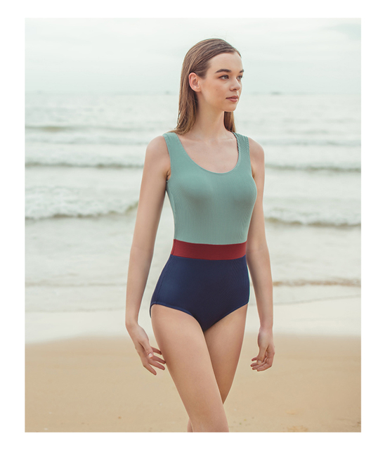 Kolorowy jednoczęściowy strój kąpielowy dla kobiet - Lipiec piasek, wysoka jakość - Wianko - 4