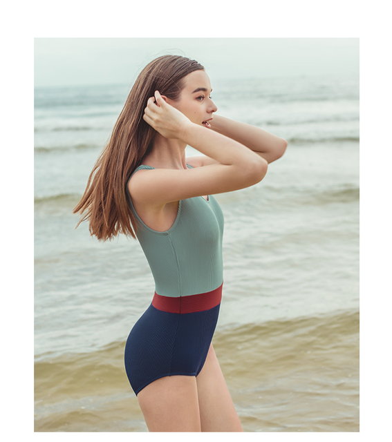 Kolorowy jednoczęściowy strój kąpielowy dla kobiet - Lipiec piasek, wysoka jakość - Wianko - 7