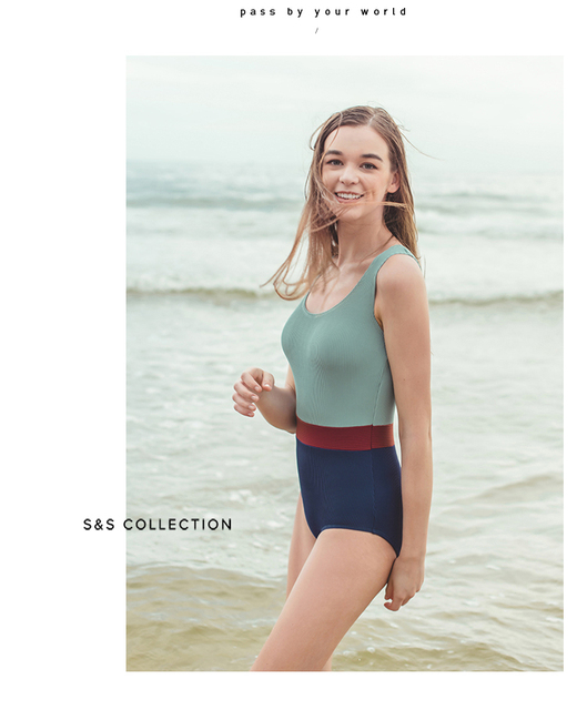 Kolorowy jednoczęściowy strój kąpielowy dla kobiet - Lipiec piasek, wysoka jakość - Wianko - 8