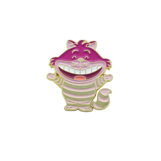 Niestandardowa broszka kot Cheshire - personalizowana śliczna szpilka z logo - Wianko - 1