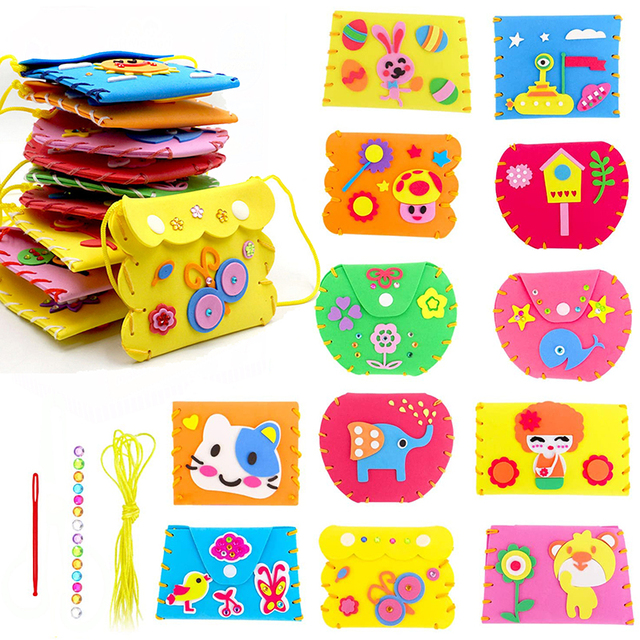 Zestaw rękodzielniczy dla dzieci - słodki portfel z motywem kreskówkowym - zabawa DIY dla początkujących - wielki prezent dla dziewczynek - Wianko - 1