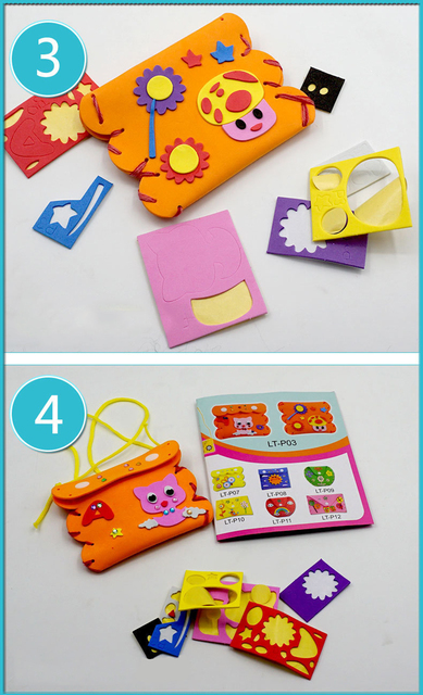 Zestaw rękodzielniczy dla dzieci - słodki portfel z motywem kreskówkowym - zabawa DIY dla początkujących - wielki prezent dla dziewczynek - Wianko - 8