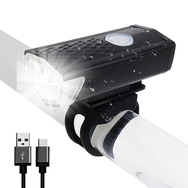 Lampa rowerowa LED na USB do przedniego i tylnego światła, ładowalna, latarka MTB Bike - Wianko - 3