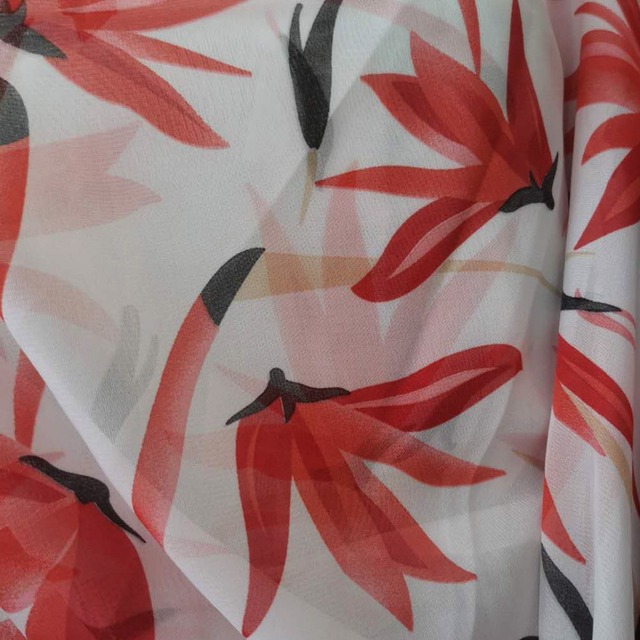 Szyfonowa tkanina na szycie sukienki, szalik, wstążka - materiał - Wianko - 11