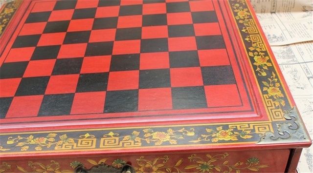 Zestaw szachowy Drewno Szachy Chińskie Retro Terakotowe Wojownicy żywica rzeźba szachownica - Wianko - 5