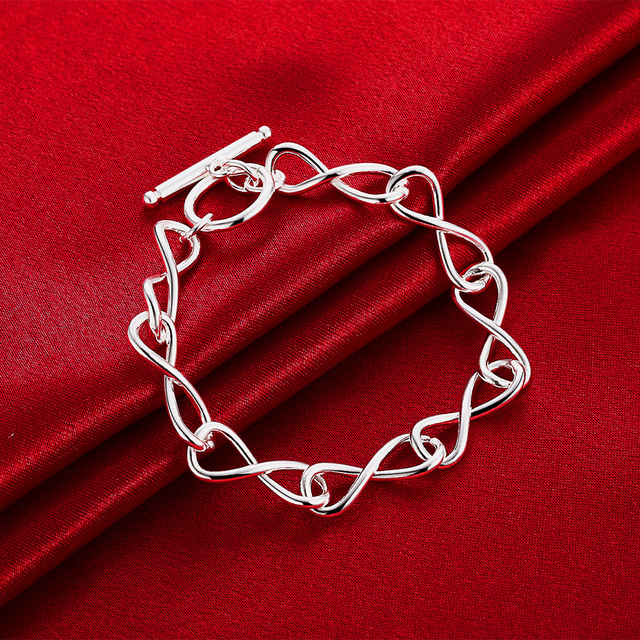 Bransoletka dla kobiet z dzikiego 925 srebra w kształcie skręconego koła - Wianko - 3