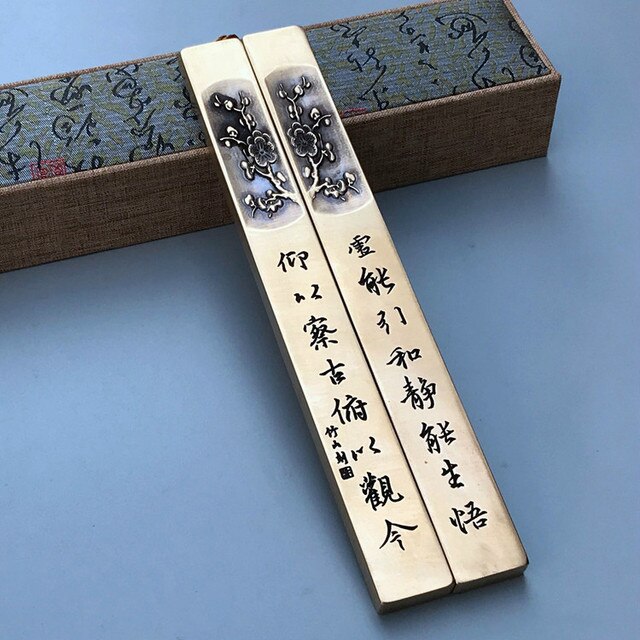 Mosiężne przyciski do papieru - wysokiej jakości, prezent przenośny, kreatywne chińskie tradycyjne pióro do kaligrafii - Wianko - 3