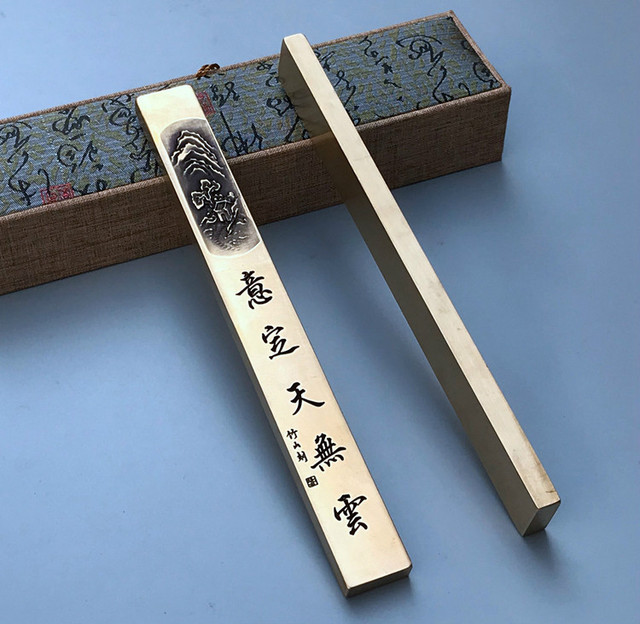 Mosiężne przyciski do papieru - wysokiej jakości, prezent przenośny, kreatywne chińskie tradycyjne pióro do kaligrafii - Wianko - 8