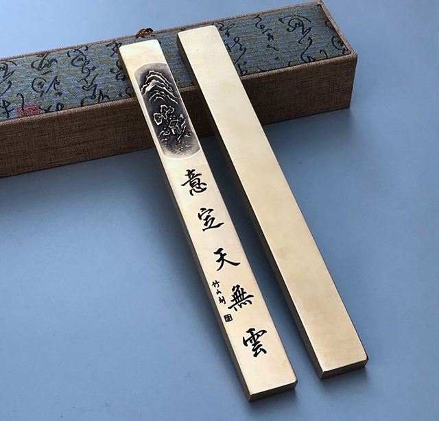 Mosiężne przyciski do papieru - wysokiej jakości, prezent przenośny, kreatywne chińskie tradycyjne pióro do kaligrafii - Wianko - 9