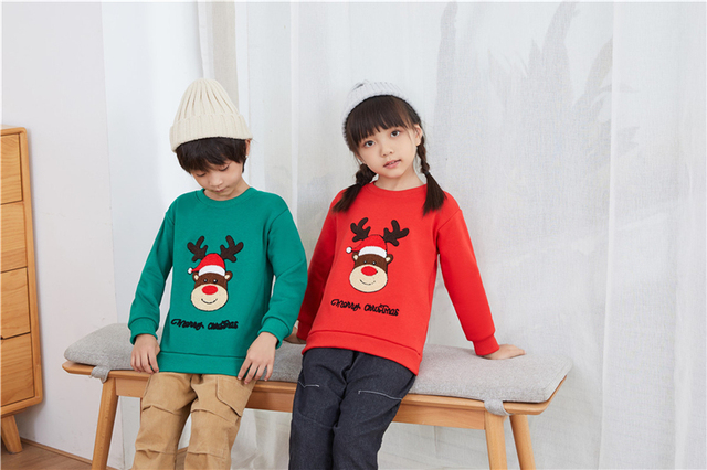 Kostiumy sweterków rodziny ełków z haftem, świetny prezent na święta dla mamy, taty, chłopców i dziewcząt - Wianko - 12