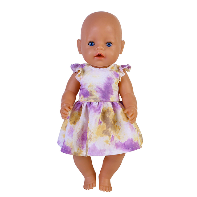 Sukienka dla lalek o gradientowym kolorze 18 cali, pasująca do lalek 43cm, w paski, dla lalki Bjd o rozmiarze 1/4 amerykańska dziewczyna noworodka - prezent na urodziny lub festiwal - Wianko - 13
