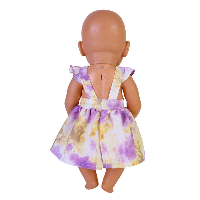 Sukienka dla lalek o gradientowym kolorze 18 cali, pasująca do lalek 43cm, w paski, dla lalki Bjd o rozmiarze 1/4 amerykańska dziewczyna noworodka - prezent na urodziny lub festiwal - Wianko - 14