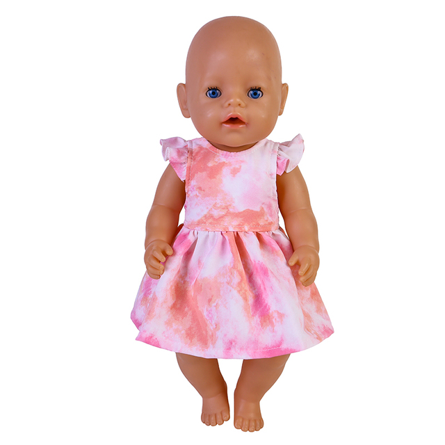 Sukienka dla lalek o gradientowym kolorze 18 cali, pasująca do lalek 43cm, w paski, dla lalki Bjd o rozmiarze 1/4 amerykańska dziewczyna noworodka - prezent na urodziny lub festiwal - Wianko - 16