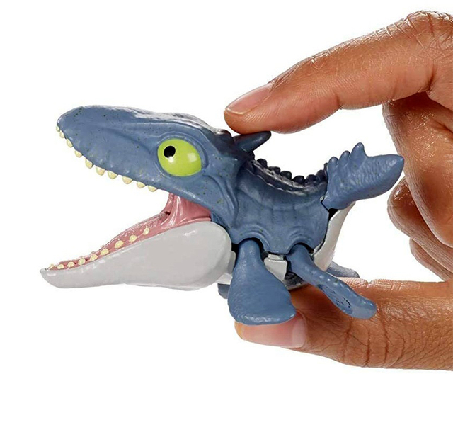 Oryginalne Mattel Snap Squad - Dinozaury Indominus Rex, Baryonyx, Mosasaurus, Ankylosaurus - Marka zabawek dla chłopców - Wianko - 5