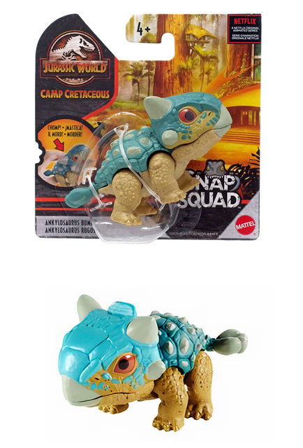 Oryginalne Mattel Snap Squad - Dinozaury Indominus Rex, Baryonyx, Mosasaurus, Ankylosaurus - Marka zabawek dla chłopców - Wianko - 9