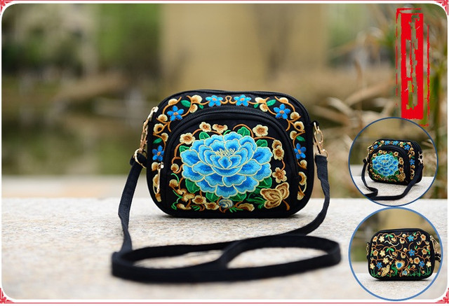 Nowe etniczne torebki damskie z haftem: kwiatowe wzory na ramię i Crossbody - Wianko - 10