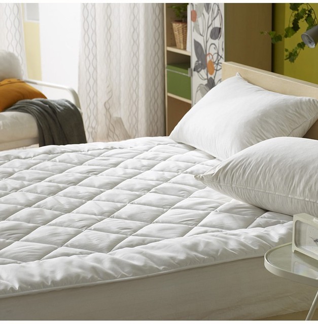 Jedwabowy pokrowiec na materac VESCOVO do łóżka queen size - wysokiej jakości, komfortowy topper wykonany w 100% z jedwabiu - Wianko - 5