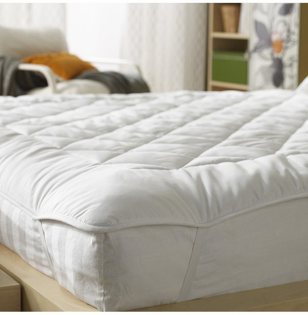 Jedwabowy pokrowiec na materac VESCOVO do łóżka queen size - wysokiej jakości, komfortowy topper wykonany w 100% z jedwabiu - Wianko - 7