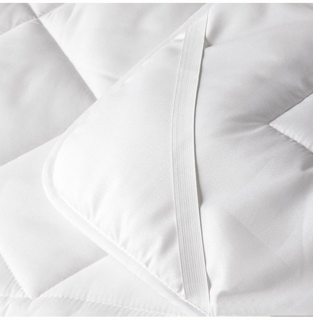 Jedwabowy pokrowiec na materac VESCOVO do łóżka queen size - wysokiej jakości, komfortowy topper wykonany w 100% z jedwabiu - Wianko - 8