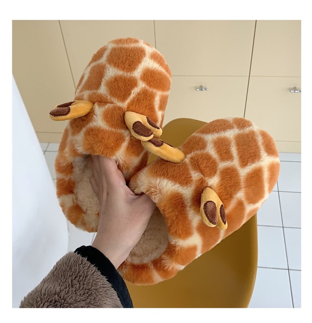 Korean żyrafa kapcie zimowe SP & CITY - moda damskie - Wianko - 6