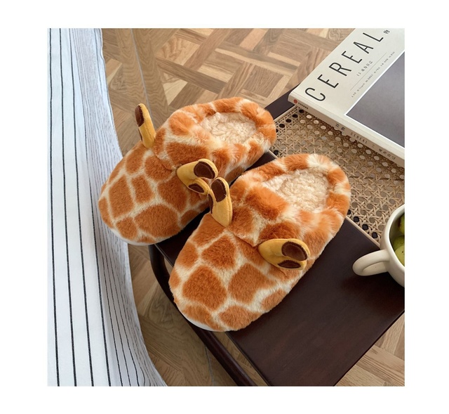 Korean żyrafa kapcie zimowe SP & CITY - moda damskie - Wianko - 11