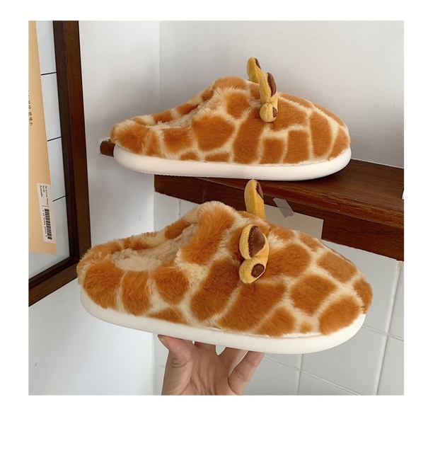 Korean żyrafa kapcie zimowe SP & CITY - moda damskie - Wianko - 14