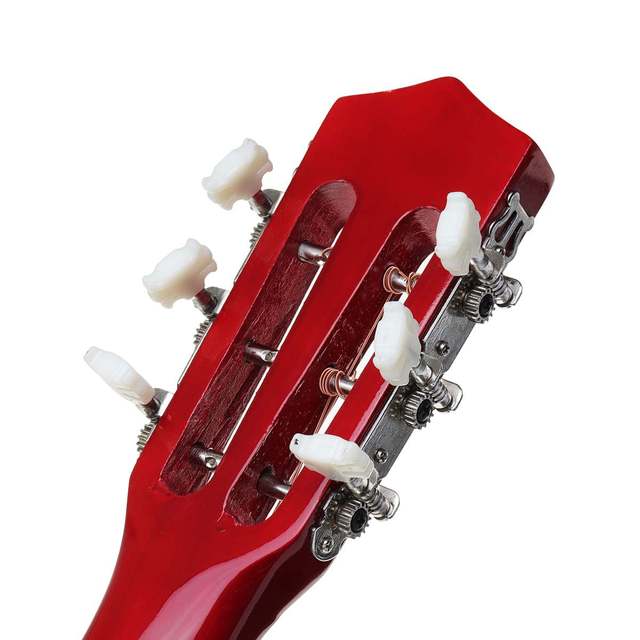 Gitara akustyczna początkującego 38 Cal z pokrowcem, paskiem, tunerem i stalowymi strunami - instrument muzyczny - Wianko - 11