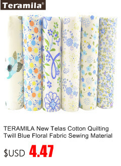 Niebieska tkanina bawełniana Teramila do patchworku, pikowana, idealna do szycia rzemiosłniczego i dekoracji domowych - Wianko - 52