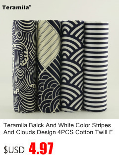 Niebieska tkanina bawełniana Teramila do patchworku, pikowana, idealna do szycia rzemiosłniczego i dekoracji domowych - Wianko - 101