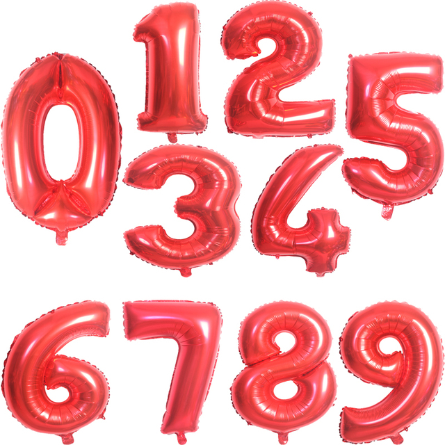 Duże cyfry z balonów foliowych w kolorach Gradient Rose czerwony, złoty i srebrny - 1 sztuka (0, 1, 2, 3, 4, 5, 6, 7, 8, 9) - dekoracja na 18. urodziny, przyjęcie ślubne - Wianko - 8