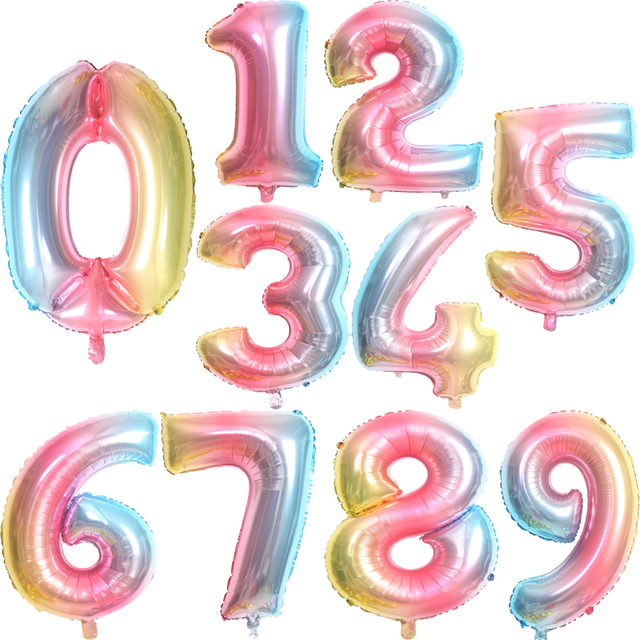 Duże cyfry z balonów foliowych w kolorach Gradient Rose czerwony, złoty i srebrny - 1 sztuka (0, 1, 2, 3, 4, 5, 6, 7, 8, 9) - dekoracja na 18. urodziny, przyjęcie ślubne - Wianko - 3