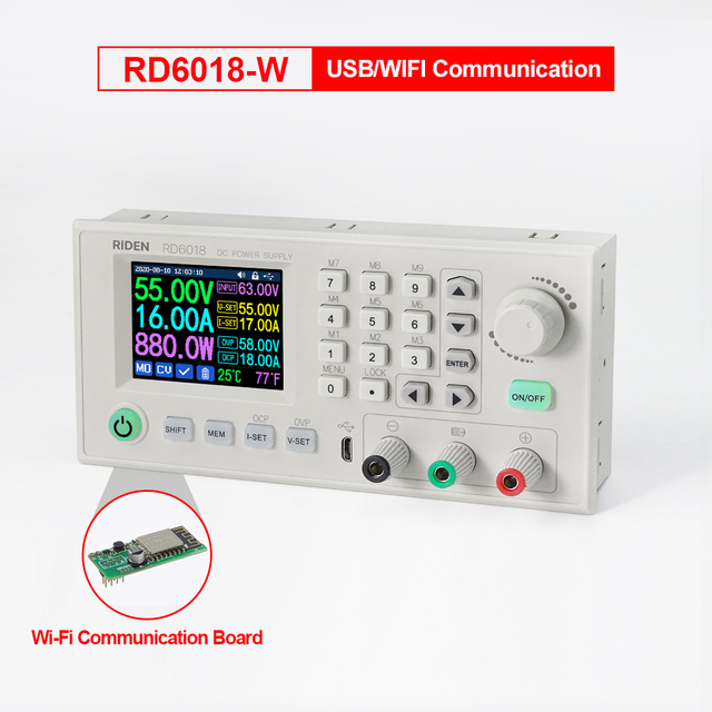 Regulator napięcia stałego RD6018 18A z modułem zasilającym, sterowanie oprogramowaniem klawiatury - Wianko - 3