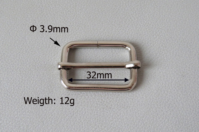 Metalowy regulator Tri Glides 32mm - 100 sztuk: Pasy do paska pętli, saszetek, obroży, plecaka - akcesoria zrób to sam - Wianko - 1