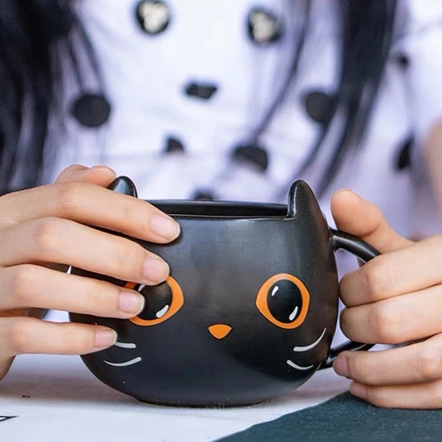 Filiżanka kawy z czarnym kotem - personalizowana edycja limitowana - Wianko - 6