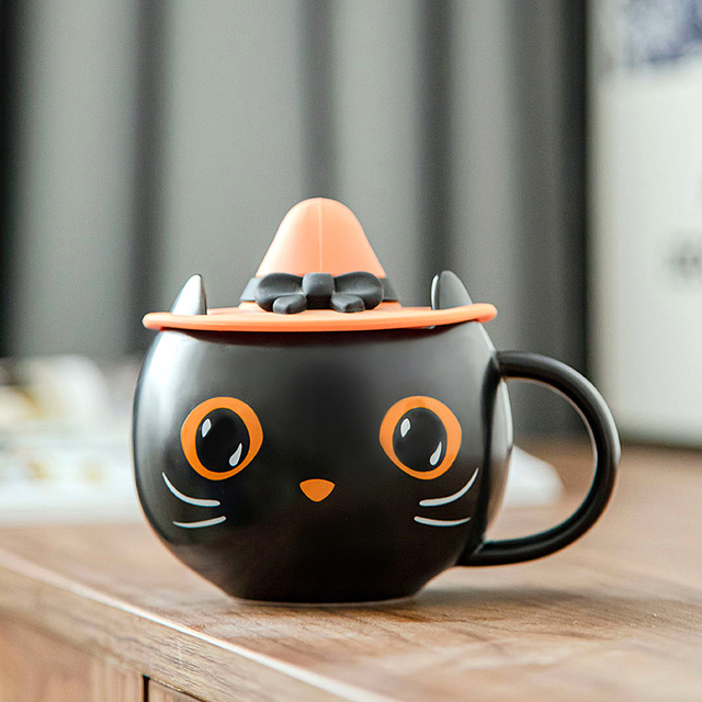 Filiżanka kawy z czarnym kotem - personalizowana edycja limitowana - Wianko - 8