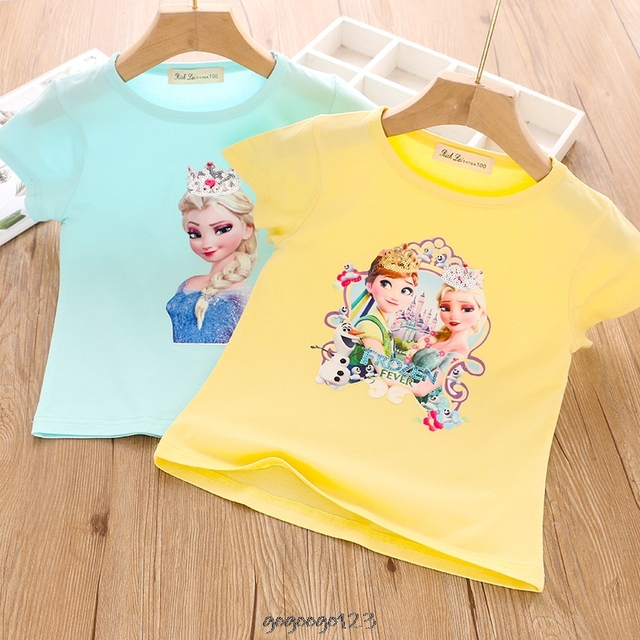 Koszulka dziecięca Disney Frozen Elsa - krótki rękaw, długi rękaw - bawełniana - Wianko - 3