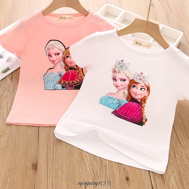 Koszulka dziecięca Disney Frozen Elsa - krótki rękaw, długi rękaw - bawełniana - Wianko - 5