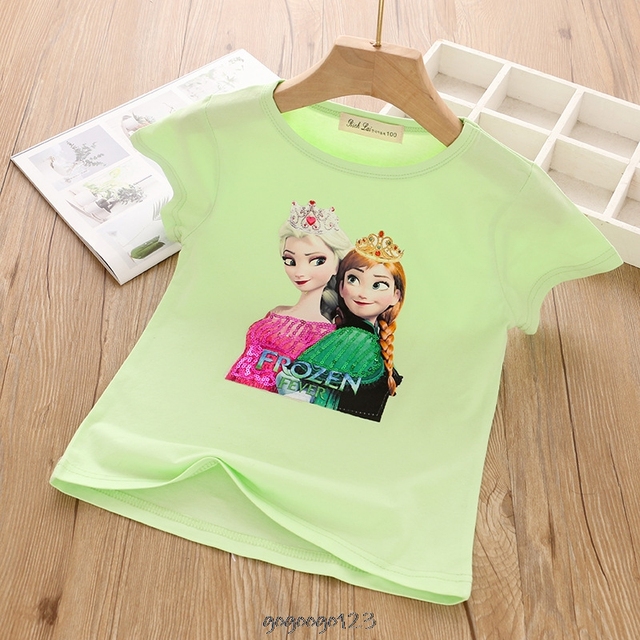 Koszulka dziecięca Disney Frozen Elsa - krótki rękaw, długi rękaw - bawełniana - Wianko - 12