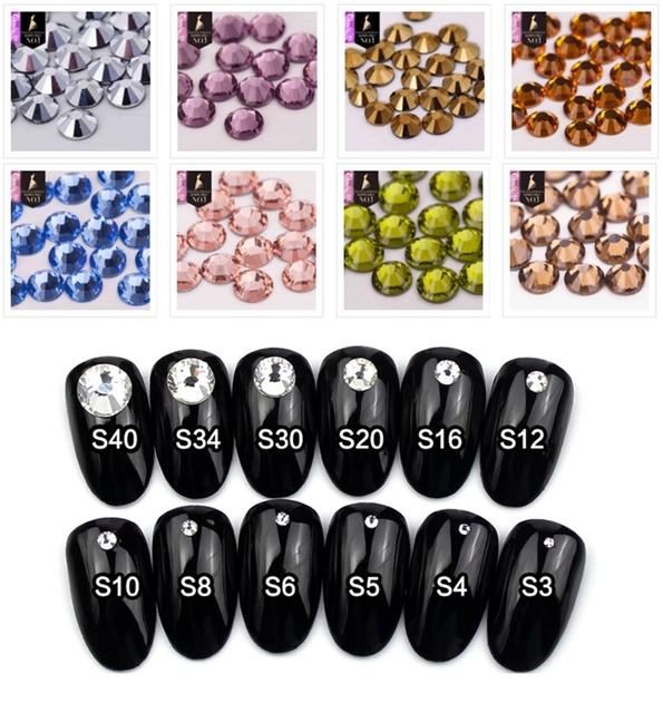 Kamienie kryształowe Sparkle z mieszanką 1440 sztuk o różnych rozmiarach SS6-SS20 bez poprawek, idealne do rzemiosła - Wianko - 7