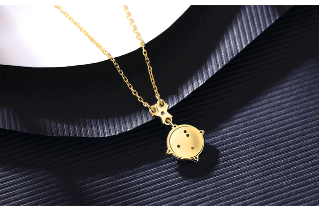 Naszyjnik PAG & MAG w kształcie gwiazdy z przezroczystą cyrkonią w kolorze złota i srebra - biżuteria z cyrkoniami w kształcie księżyca dla kobiet 14k - Wianko - 4
