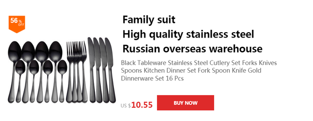 Kompletny zestaw stołowy Rainbow ze stali nierdzewnej - łyżka, nóż, widelec, zastawa stołowa - Wianko - 1