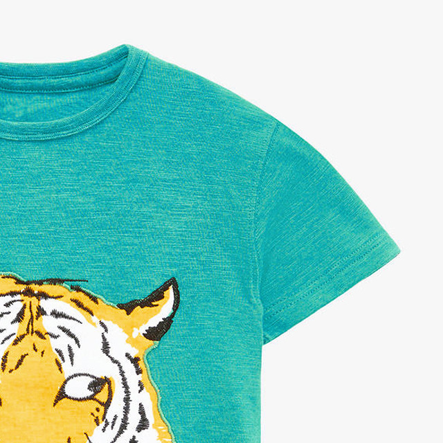 Koszulka dla chłopców 'Little Maven' lato 2021 z grafiką tygrysa, rozmiar 2-7 lat, marki CottonB, 100% bawełna - Wianko - 11