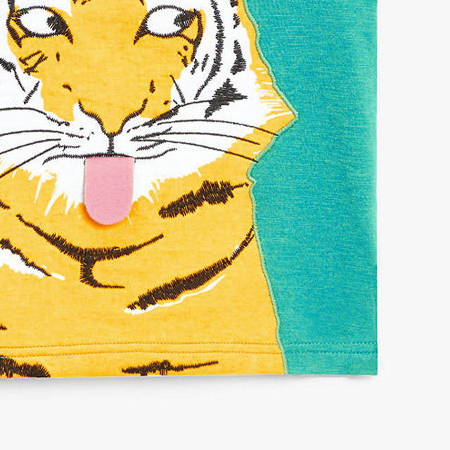 Koszulka dla chłopców 'Little Maven' lato 2021 z grafiką tygrysa, rozmiar 2-7 lat, marki CottonB, 100% bawełna - Wianko - 12